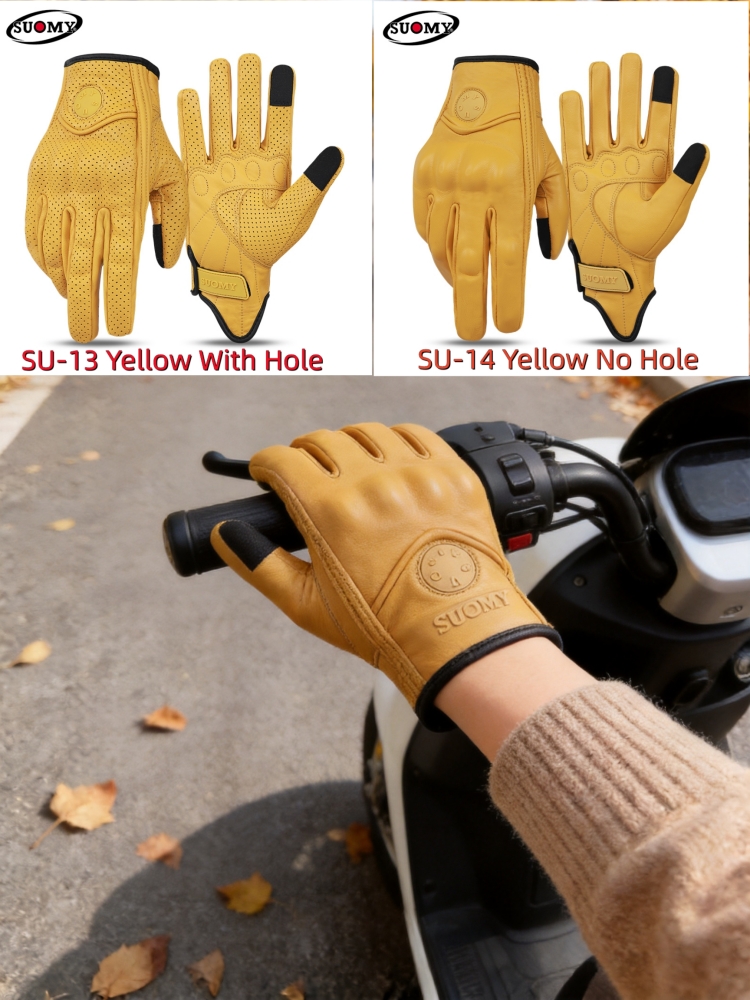 Motorcycle Gear For Woman - Leather Motorcycle Gloves Full Finger Breathable